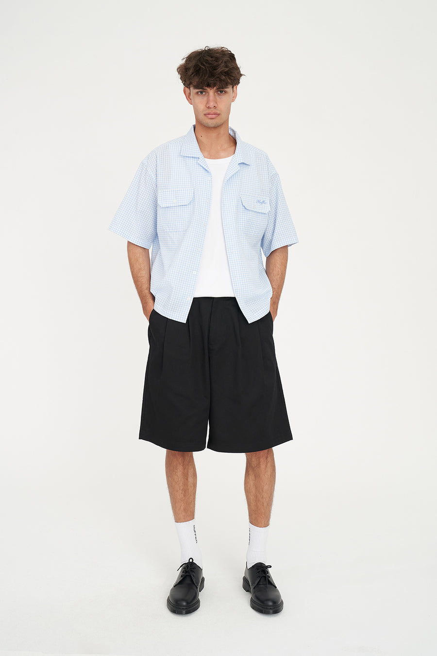 HUFFER CHECK COSTA SHIRT - Y2K BLUE - WILDROSE