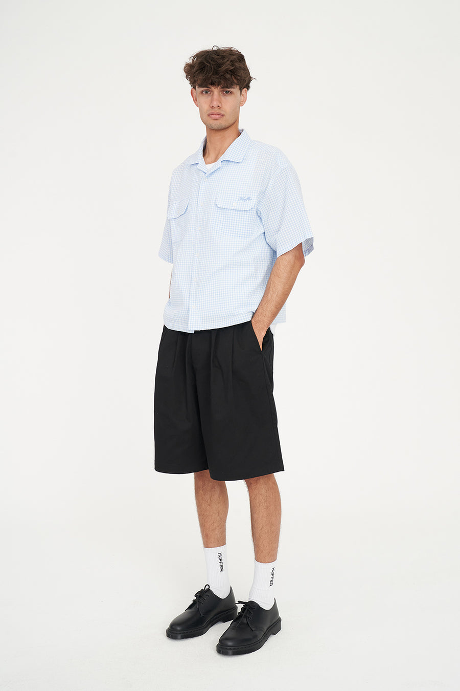 HUFFER CHECK COSTA SHIRT - Y2K BLUE - WILDROSE