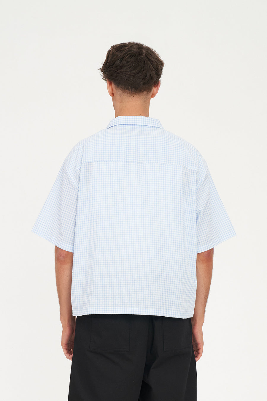 HUFFER CHECK COSTA SHIRT - Y2K BLUE - WILDROSE