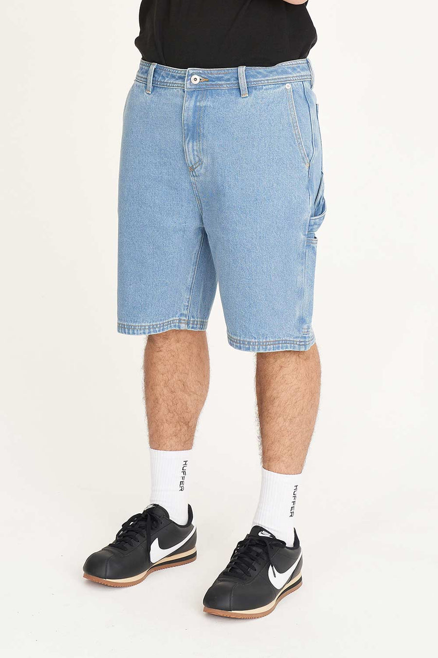 HUFFER CARPENTER DENIM SHORT - DRIFT BLUE - WILDROSE