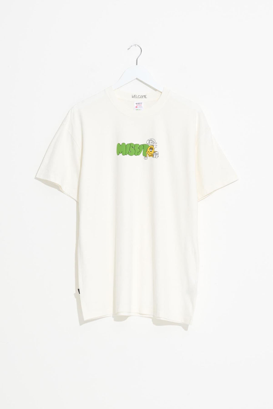 MISFIT LOVING HOPES SS TEE - PIGMENT THRIFT WHITE - WILDROSE