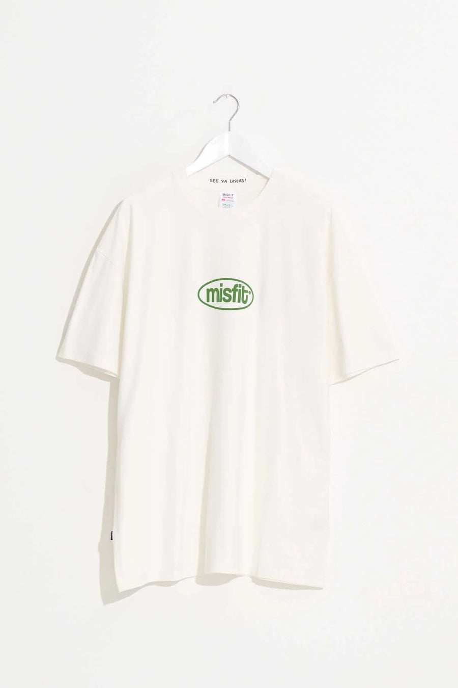 MISFIT NOISE AT FRANKS SS TEE - PIGMENT THRIFT WHITE - WILDROSE