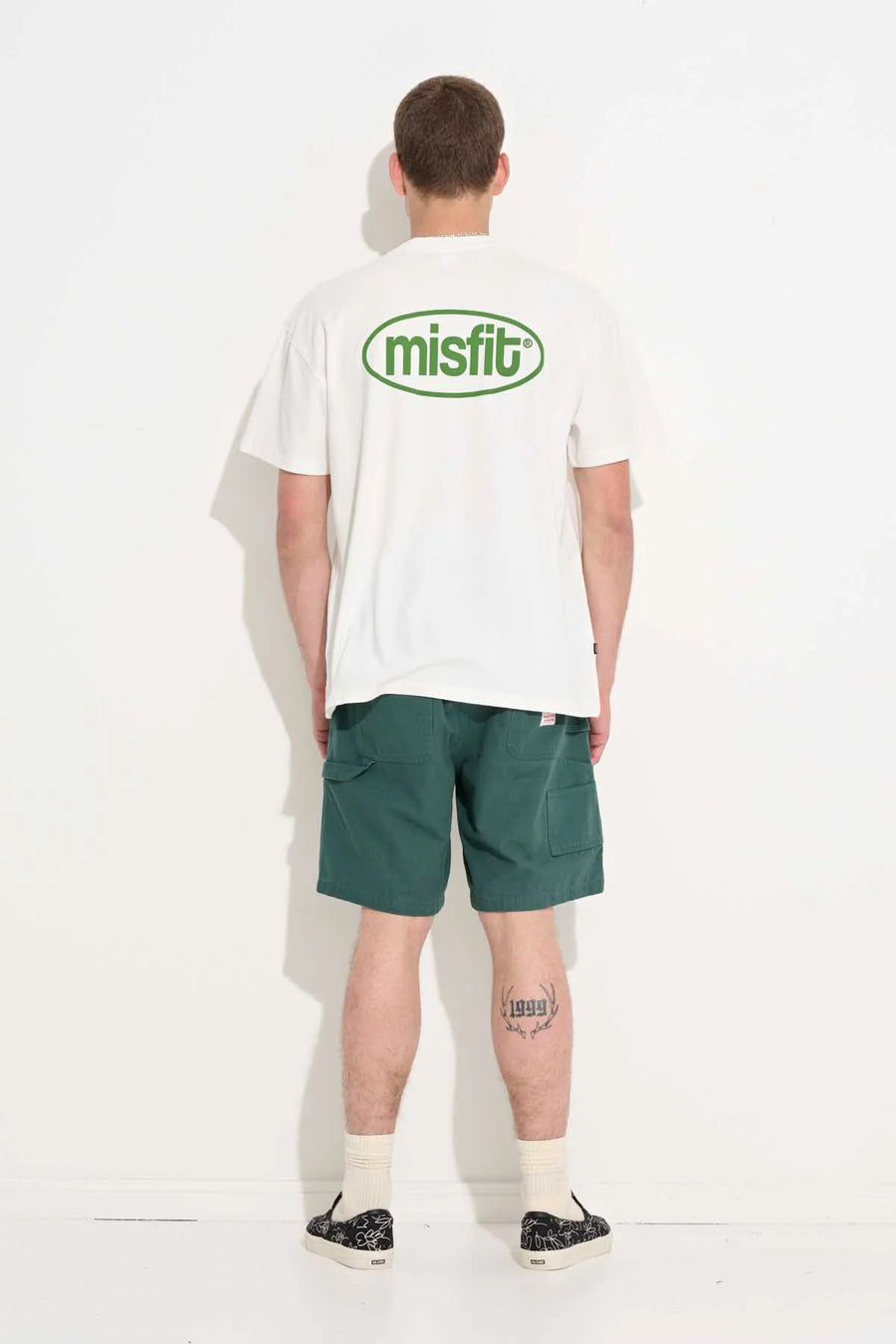 MISFIT NOISE AT FRANKS SS TEE - PIGMENT THRIFT WHITE -WILDROSE