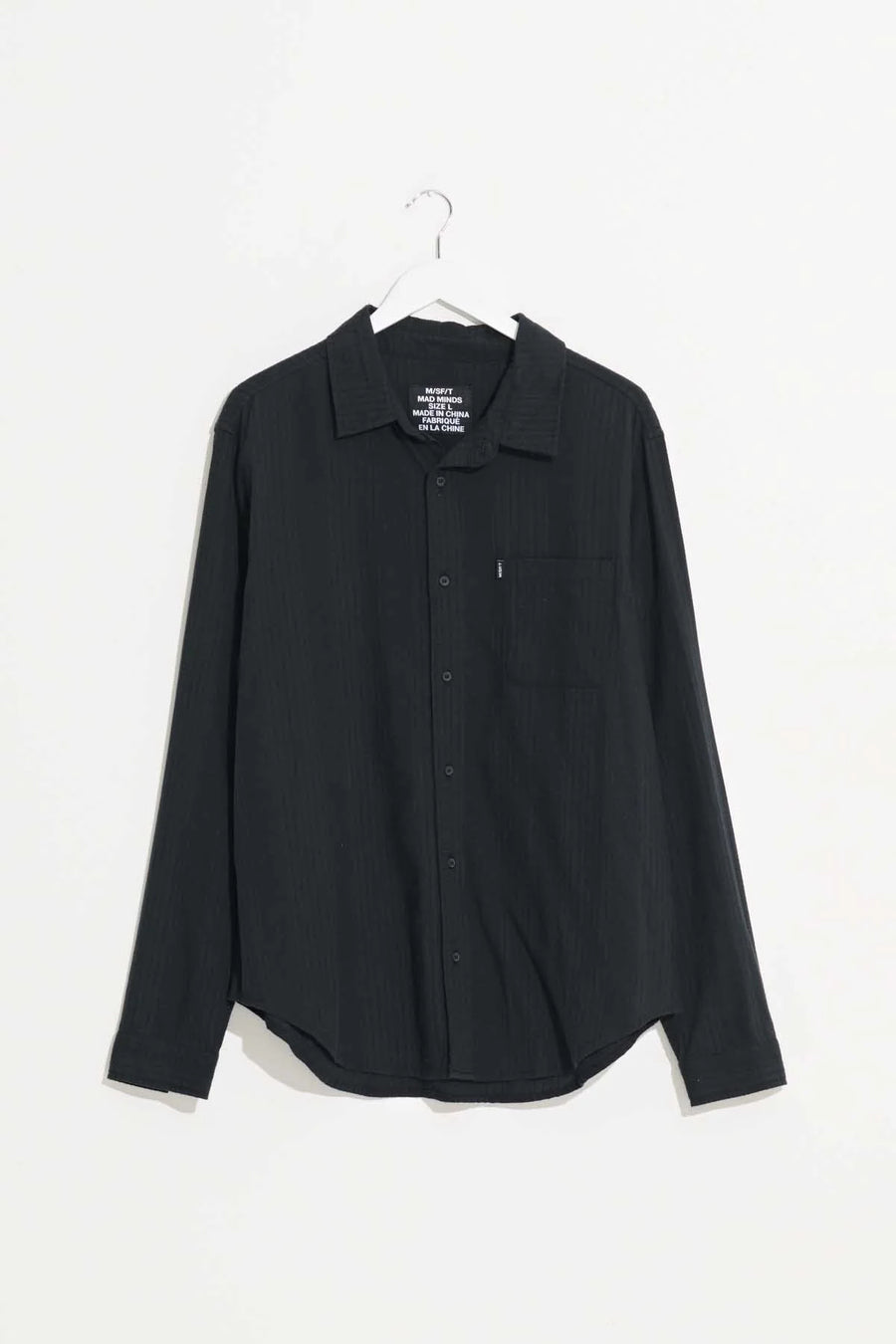 MISFIT DAL FORM LS SHIRT - BLACK - WILDROSE