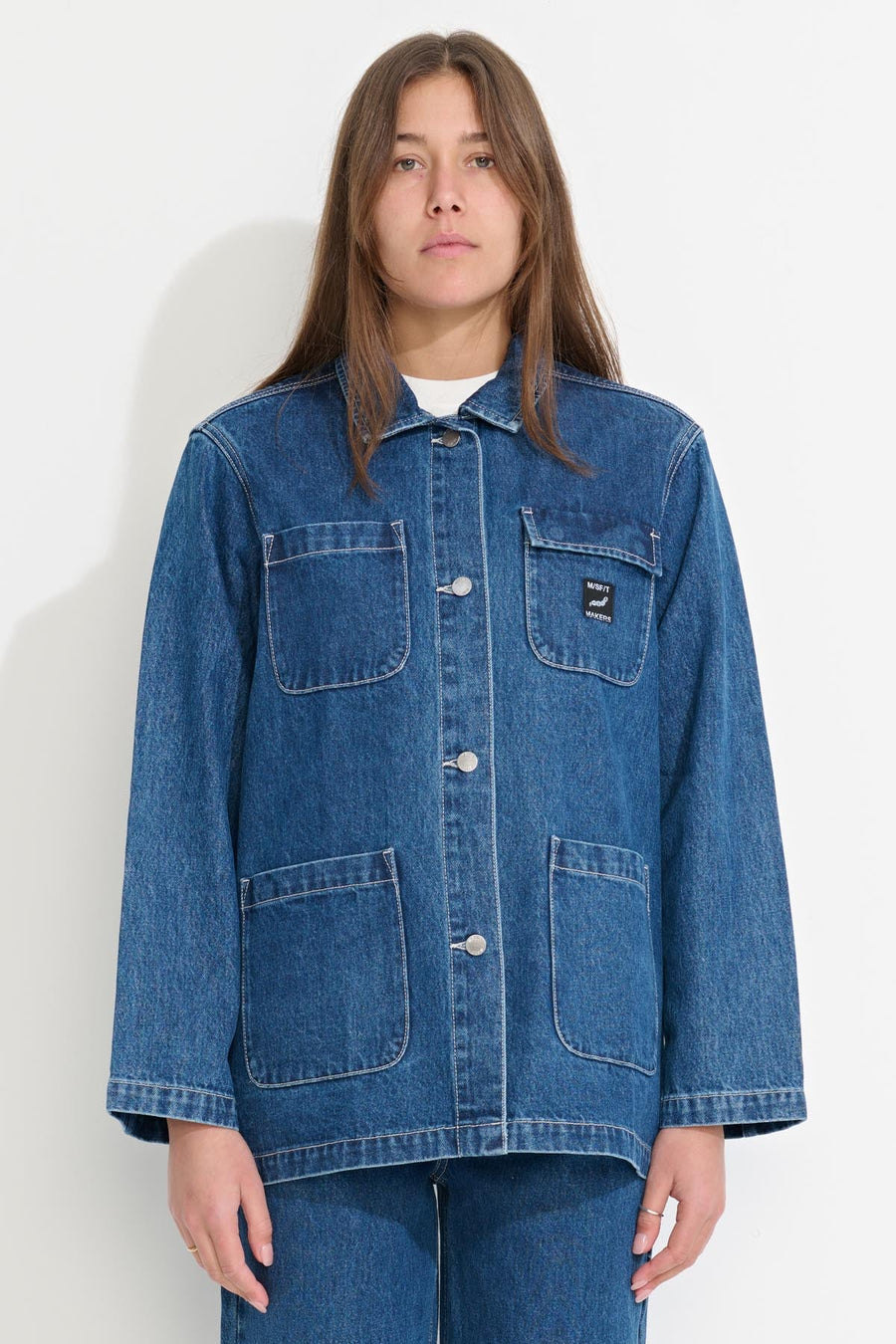 MISFIT UNISEX CHORE JACKET - INDIGO - WILDROSE