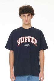 HUFFER BLOCK TEE 220/POST UP - NAVY - WILDROSE