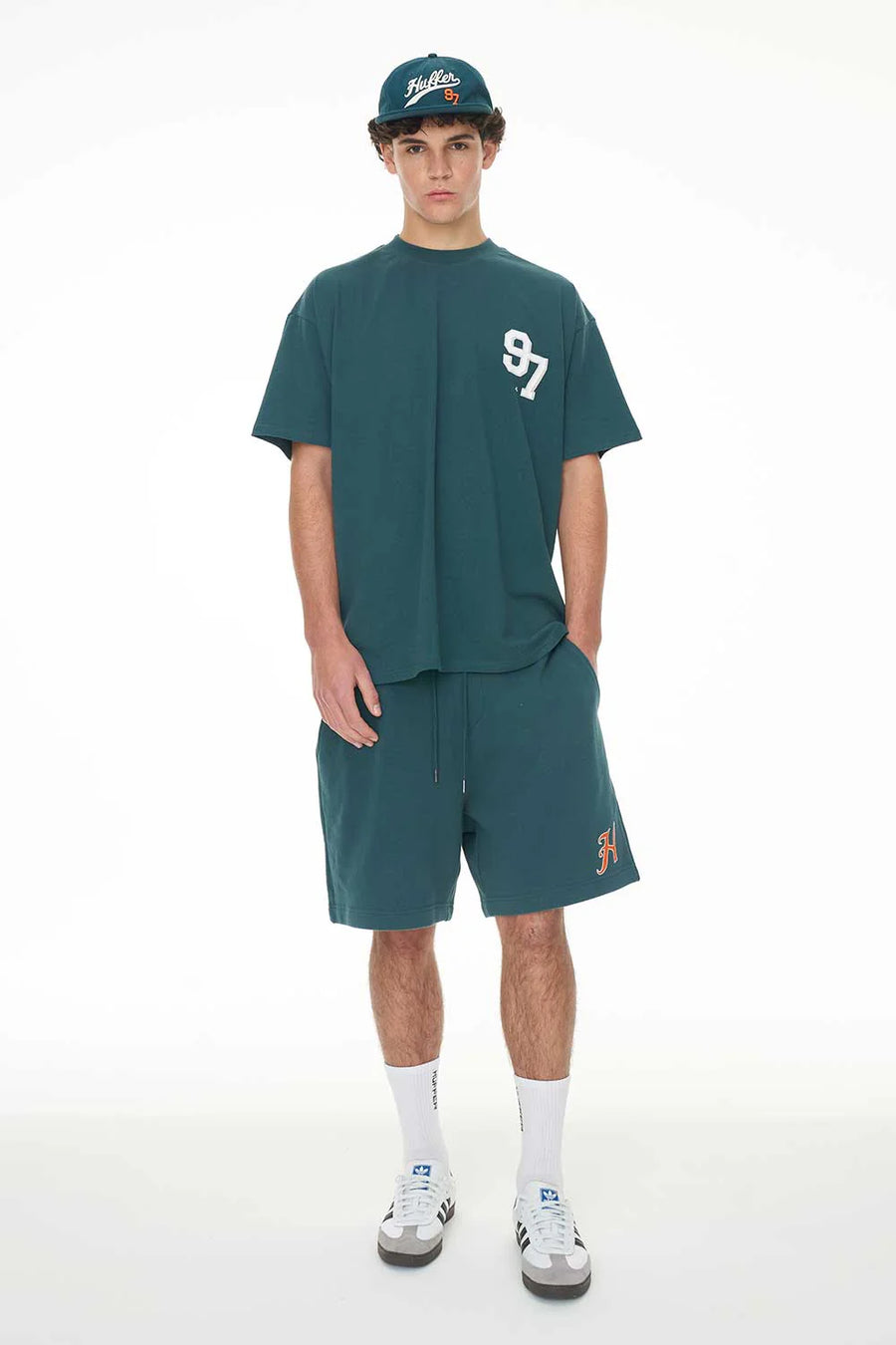 HUFFER BLOCK TEE 220/STRIKE - FIELD GREEN - WILDROSE