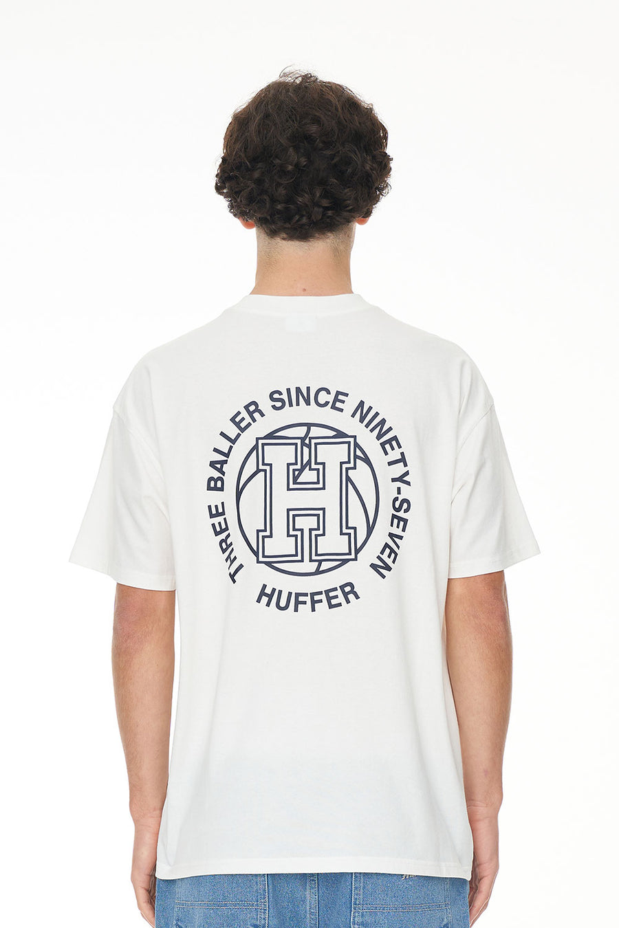 HUFFER BLOCK TEE 220/HALF COURT - CHALK - WILDROSE