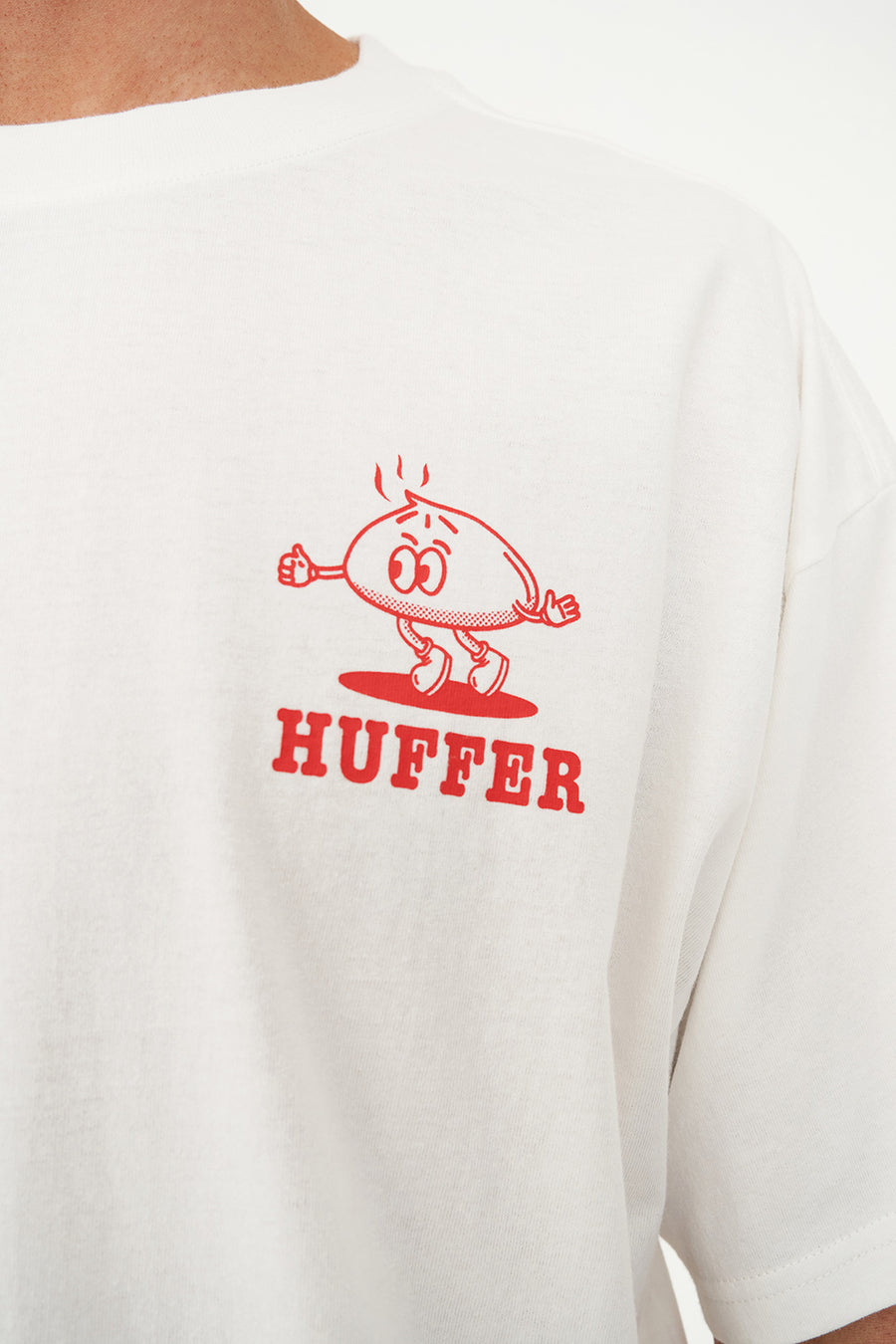 HUFFER BLOCK TEE 220/STEAMING - CHALK - WILDROSE