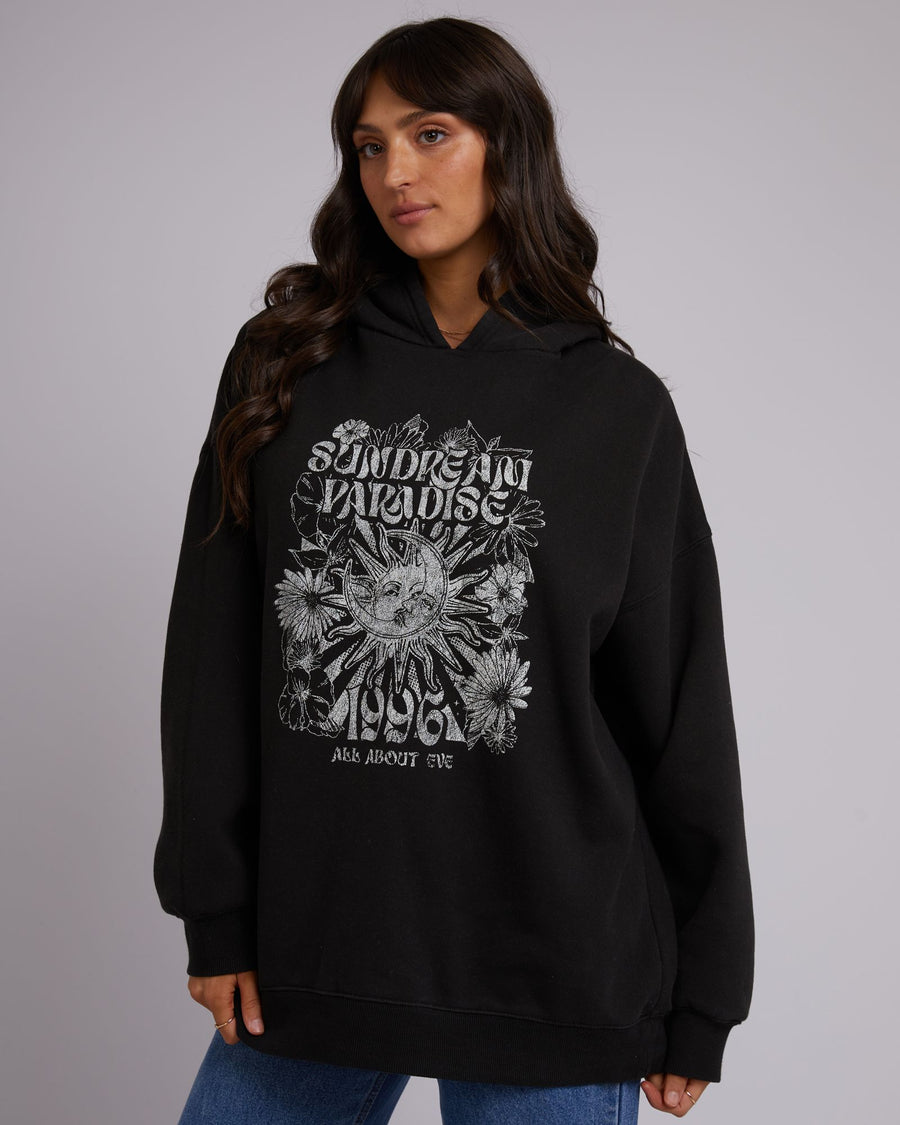 ALL ABOUT EVE SUNDREAM HOODY - WASHED BLACK - WILDROSE