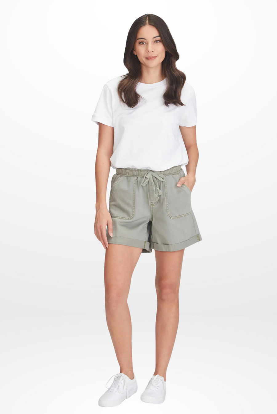 JUNKFOOD MAGGIE SHORTS - KHAKI - WILDROSE