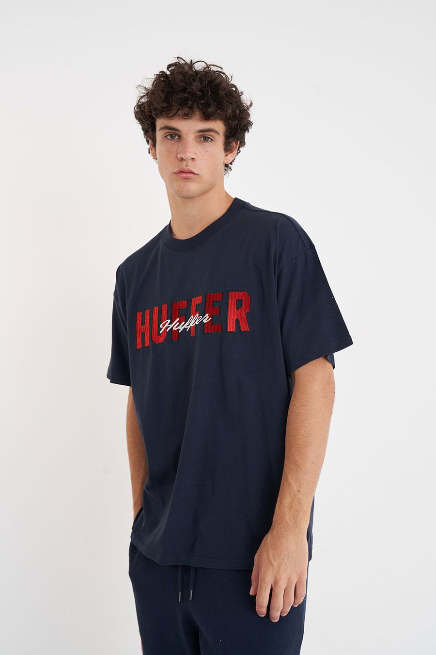 HUFFER BLOCK TEE/TIEBREAKER - MIDNIGHT - WILDROSE