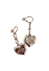 PENNY FOGGO MIDI CHAIN HEART HALF HOOPS - WILDROSE