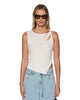 KSUBI TWISTED TANK - WHITE - WILDROSE