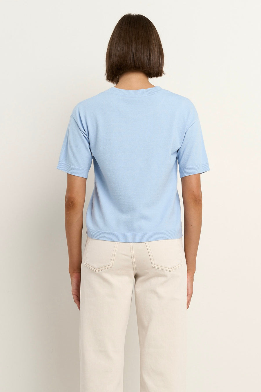 AMONG THE BRAVE PRECISE SKY BLUE SS KNITTED TEE - WILDROSE