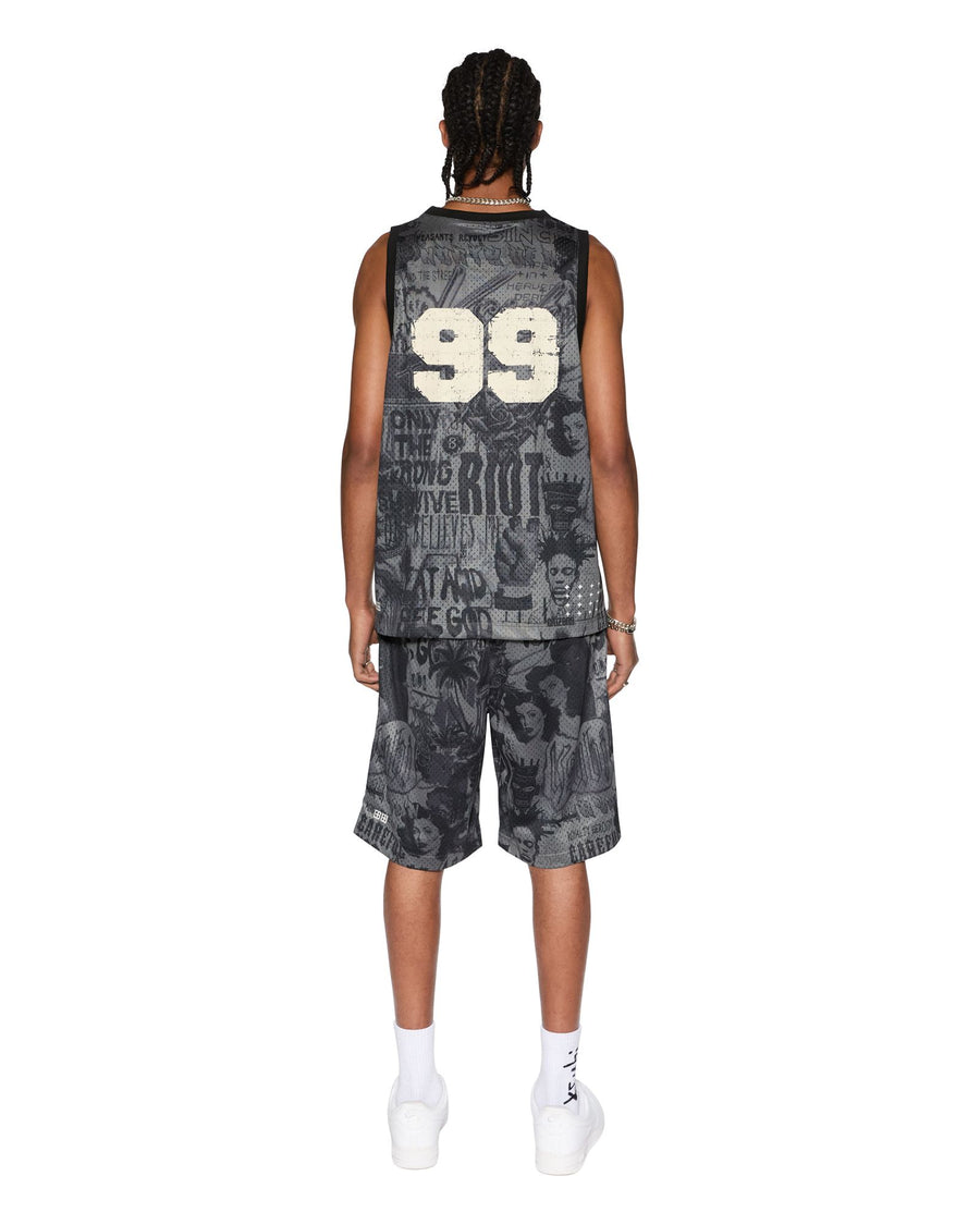 KSUBI SKETCH PICK UP SINGLET -  BLACK - WILDROSE