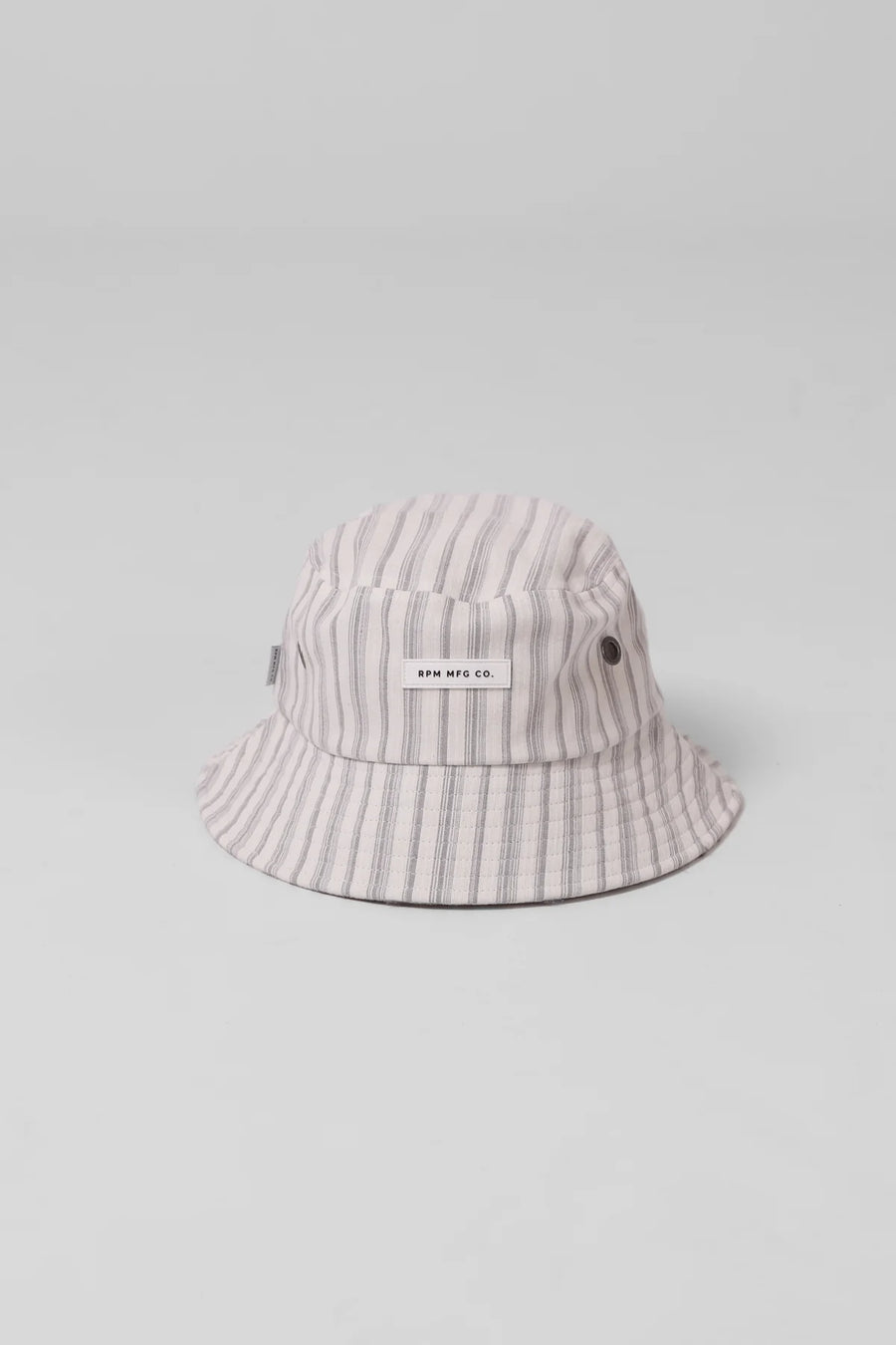 RPM BUCKET HAT - WHITE/GREY STRIPE - WILDROSE