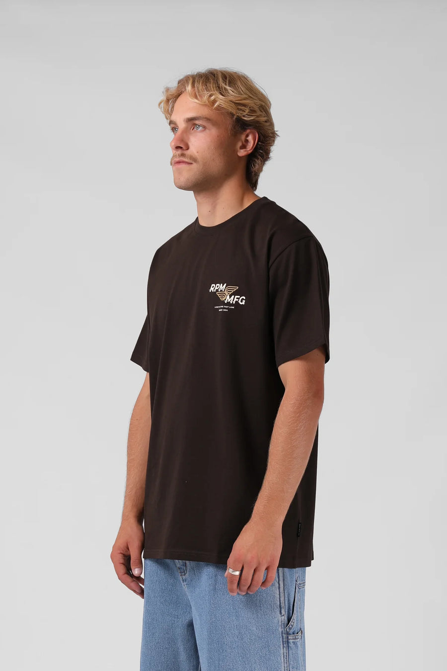 RPM FAST LANE TEE - ESPRESSO - WILDROSE