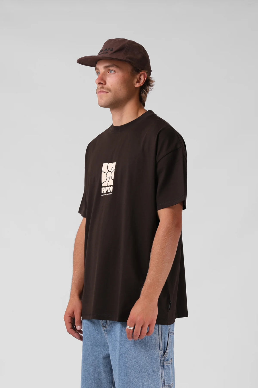 RPM FLOWER OS TEE - ESPRESSO - WILDROSE