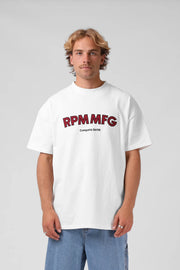 RPM SANDED APP OS TEE - WHITE - WILDROSE