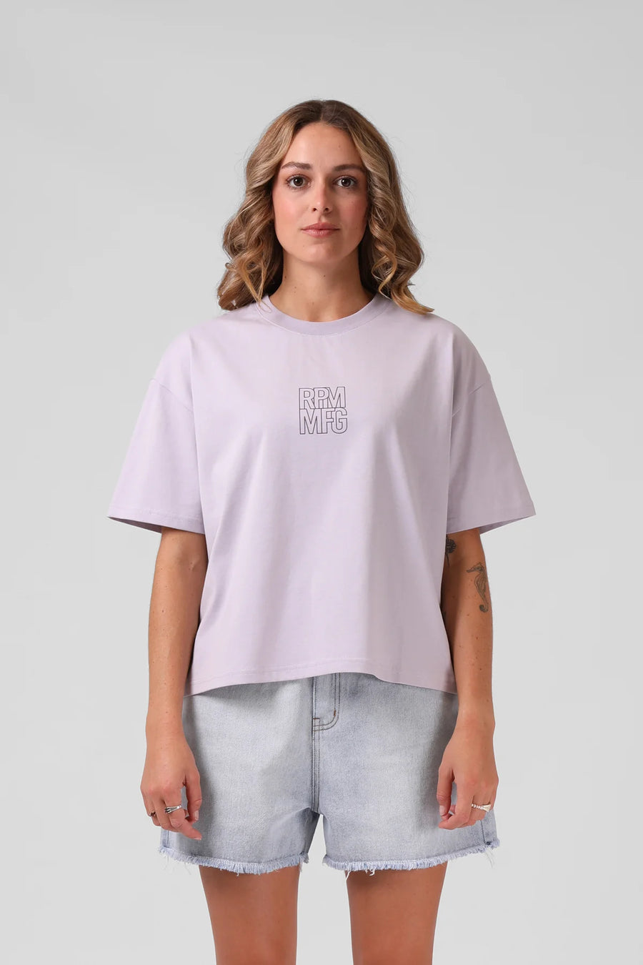 RPM SQUARE TEE - FADED LILAC - WILDROSE