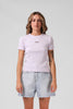 RPM HEART RIBBED TEE - FADED LILAC - WILDROSE