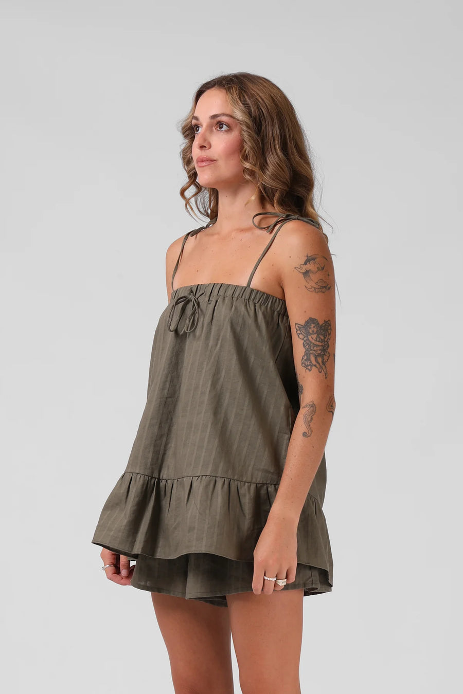 RPM TILLY TOP - OLIVE TEXTURED - WILDROSE