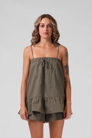 RPM TILLY TOP - OLIVE TEXTURED - WILDROSE