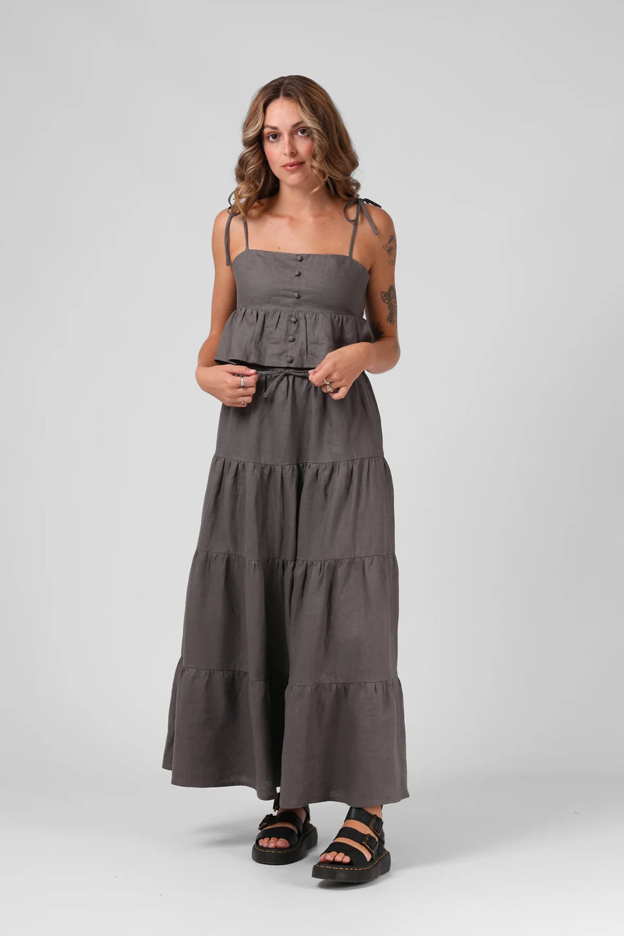 RPM RUBY MAXI SKIRT - OLIVE - WILDROSE