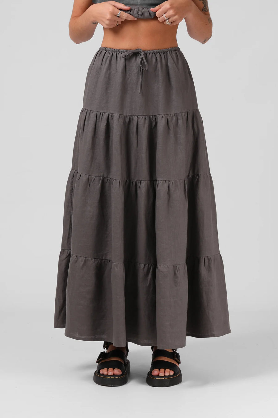 RPM RUBY MAXI SKIRT - OLIVE - WILDROSE