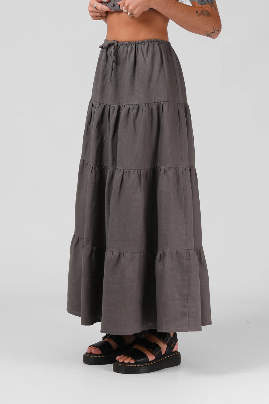 RPM RUBY MAXI SKIRT - OLIVE - WILDROSE