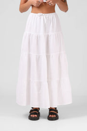 RPM RUBY MAXI SKIRT - WHITE - WILDROSE