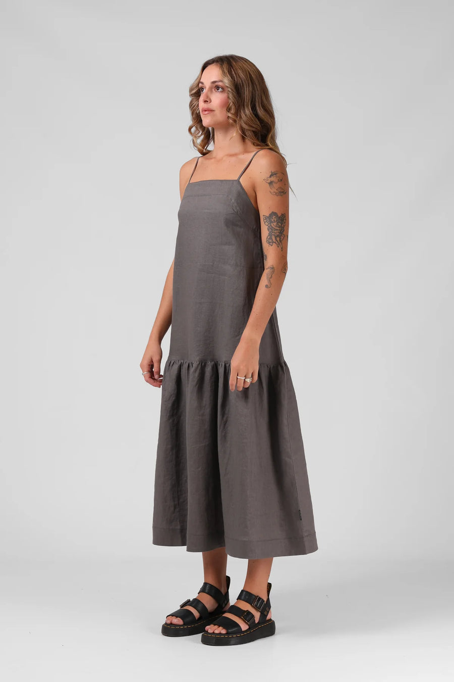 RPM ANTOINETTE DRESS - OLIVE - WILDROSE