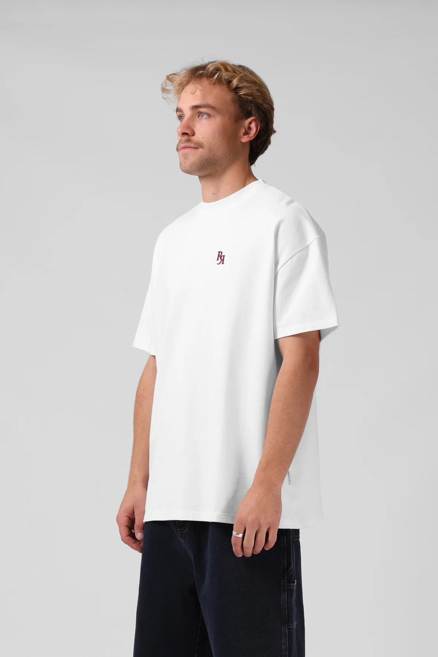 RPM V2 SANDED OS TEE - WHITE WILDROSE