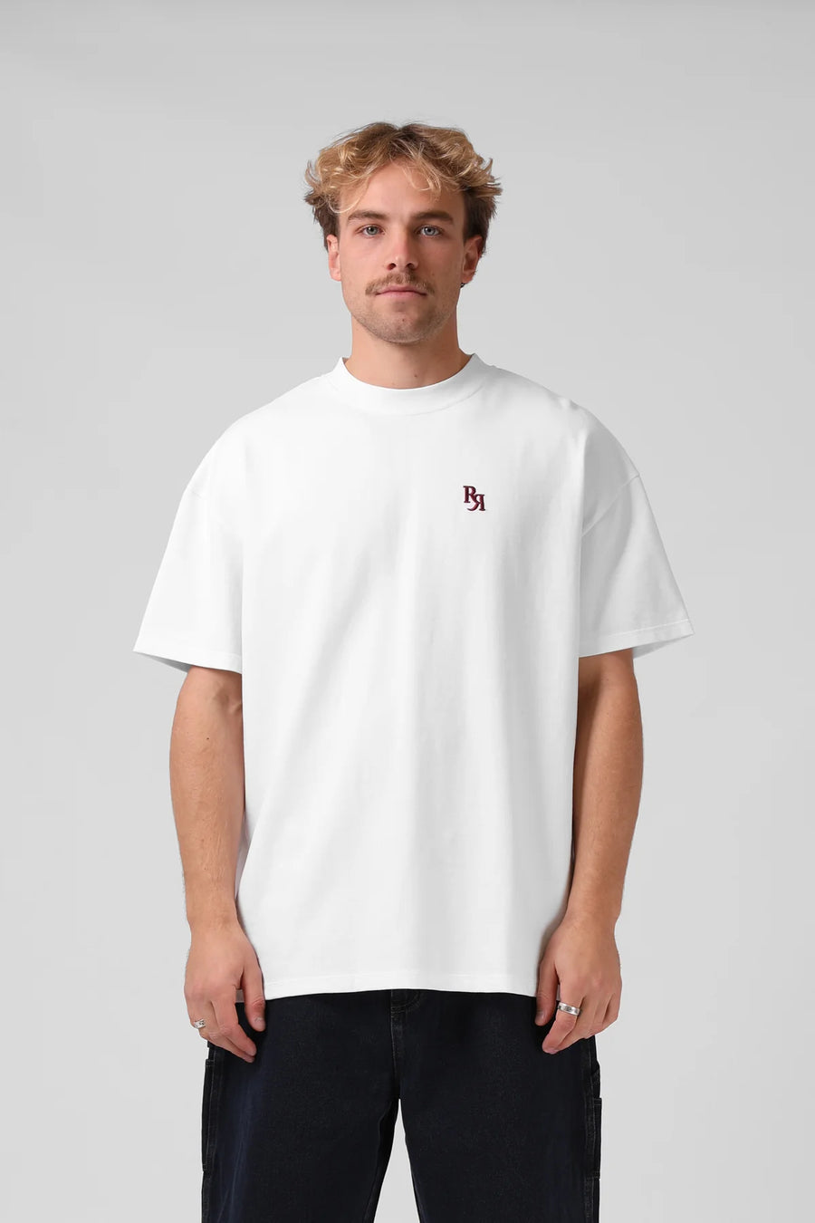 RPM V2 SANDED OS TEE - WHITE WILDROSE
