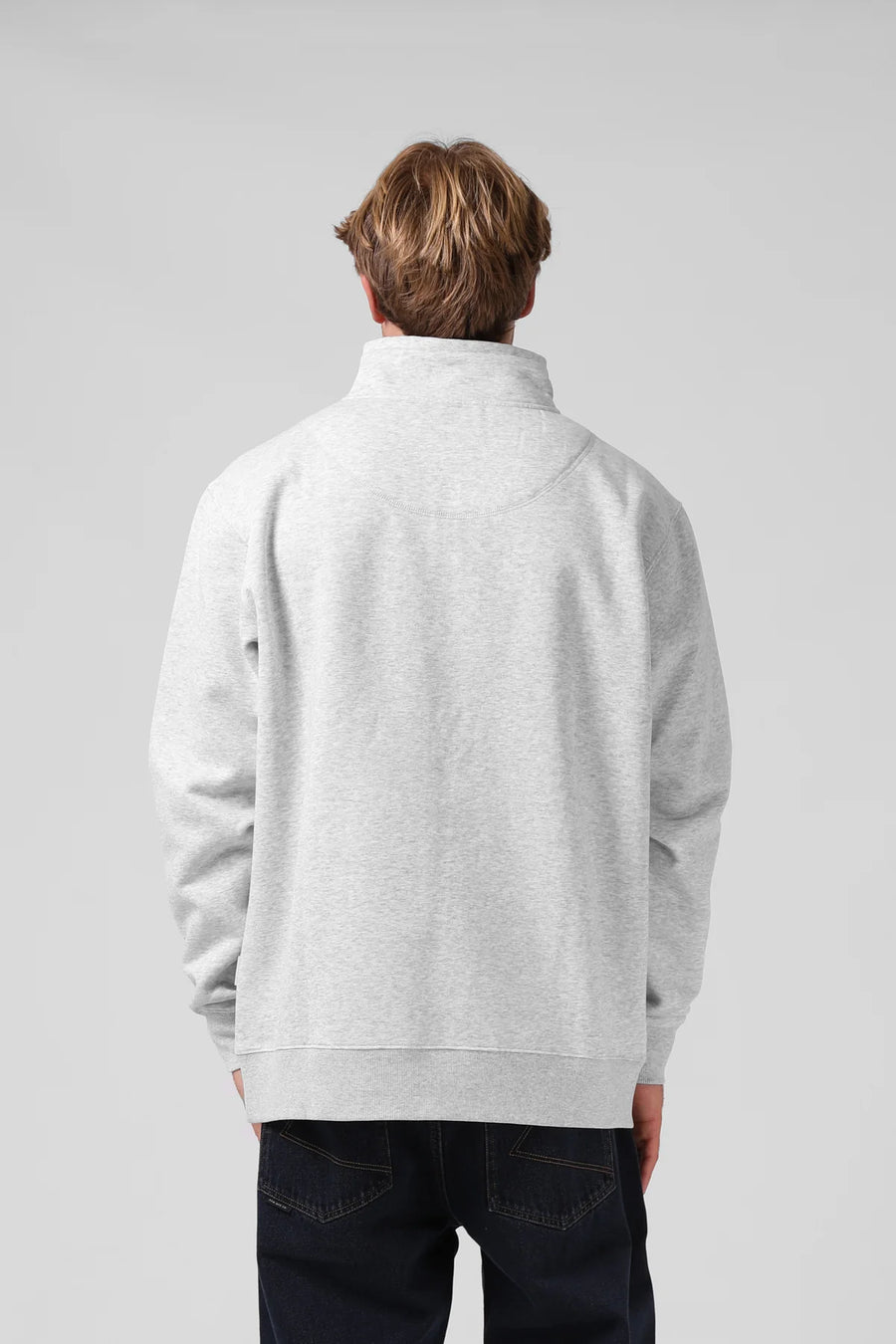 RPM TRACK 1/4 ZIP - WHITE MARL - WILDROSE
