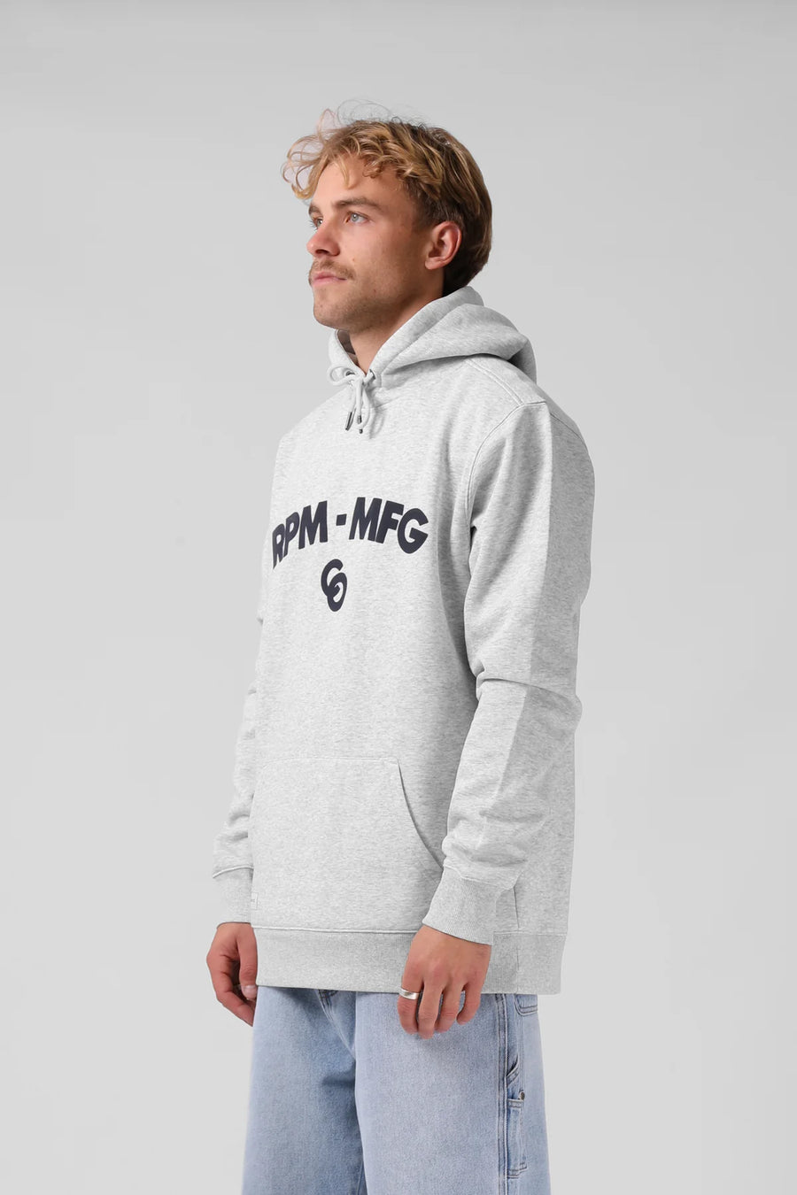 RPM LINK HOOD - WHITE MARL - WILDROSE