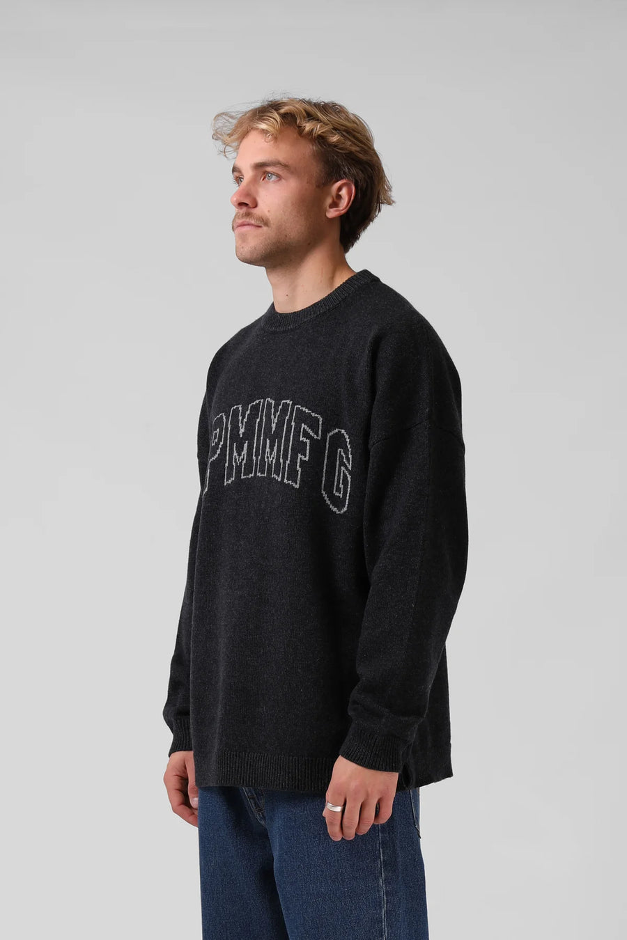 RPM SLOUCH VARSITY KNIT - BLACK MARL - WILDROSE