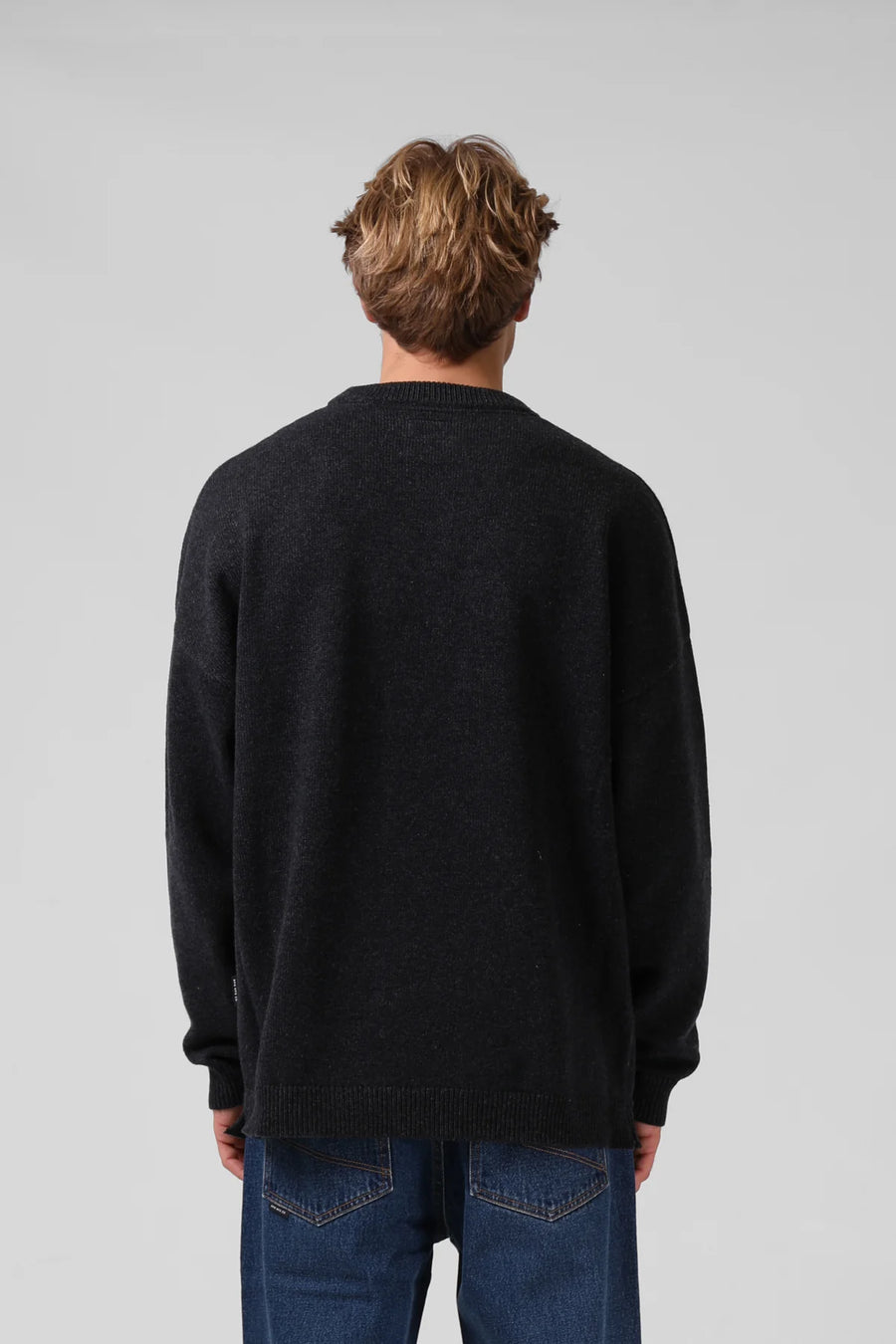 RPM SLOUCH VARSITY KNIT - BLACK MARL - WILDROSE