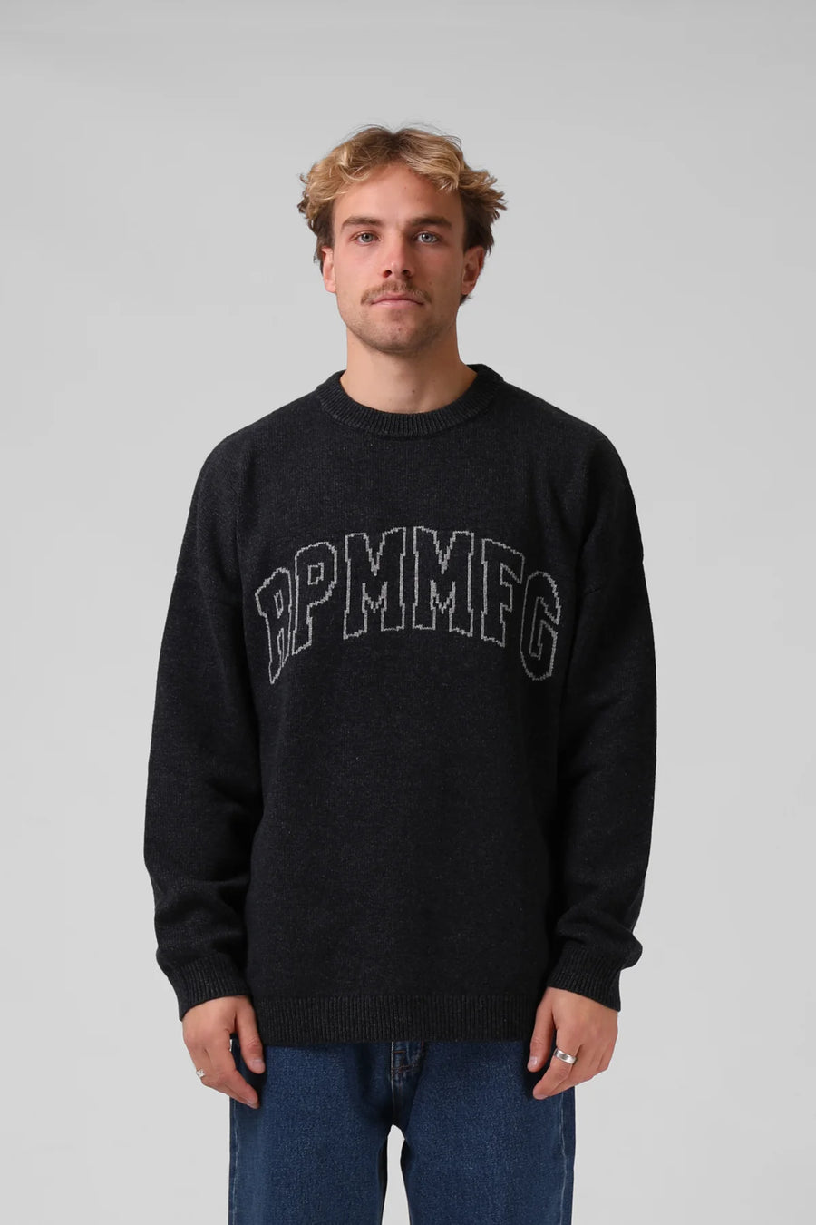 RPM SLOUCH VARSITY KNIT - BLACK MARL - WILDROSE