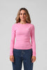 RPM RIBBED L/S TEE - BUBBLE GUM - WILDROSE