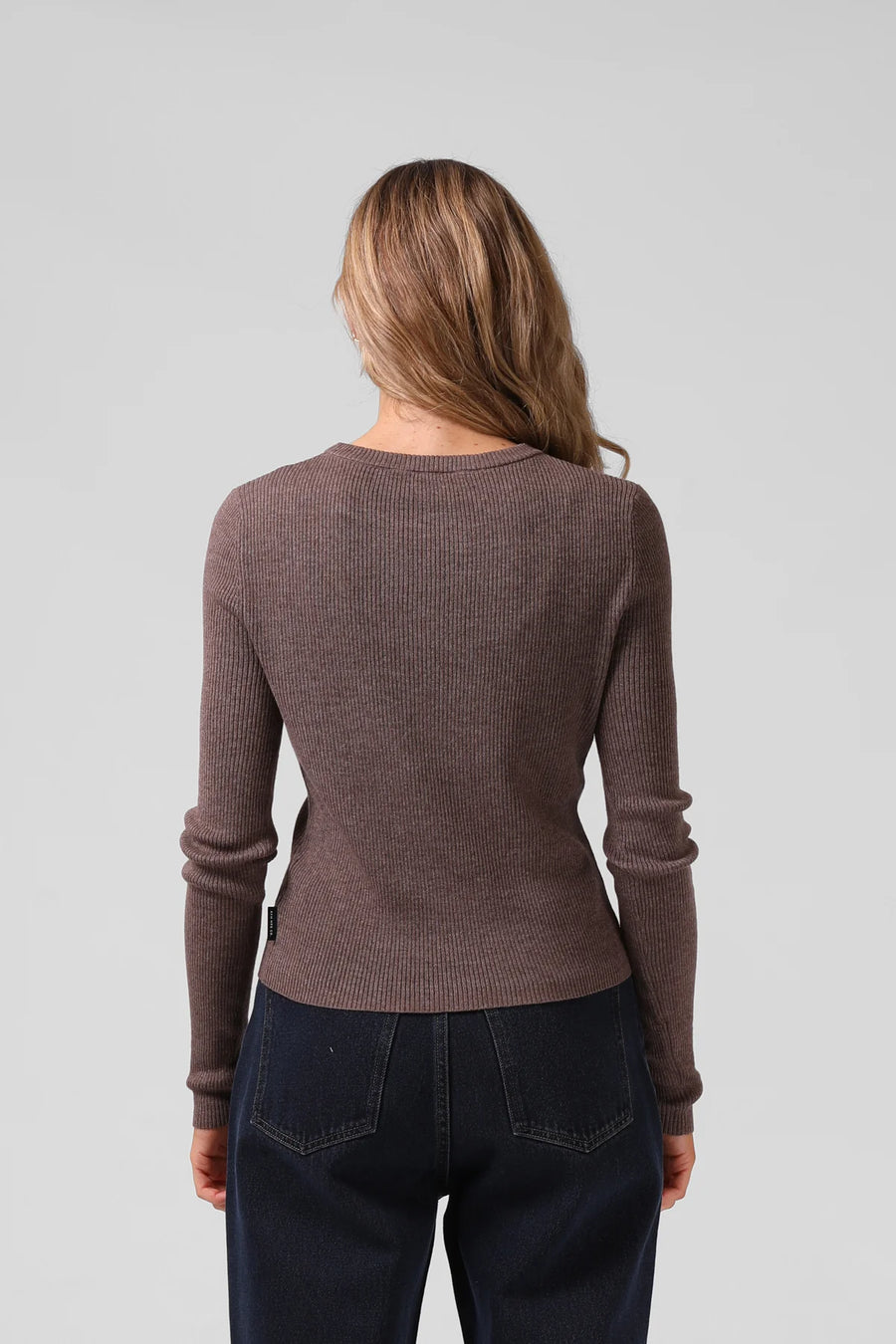 RPM KNITTED L/S - BROWN MARLE - WILDROSE