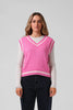RPM V KNIT VEST - HOT PINK - WILDROSE