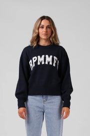 RPM AYLA VARSITY KNIT - NAVY - WILDROSE