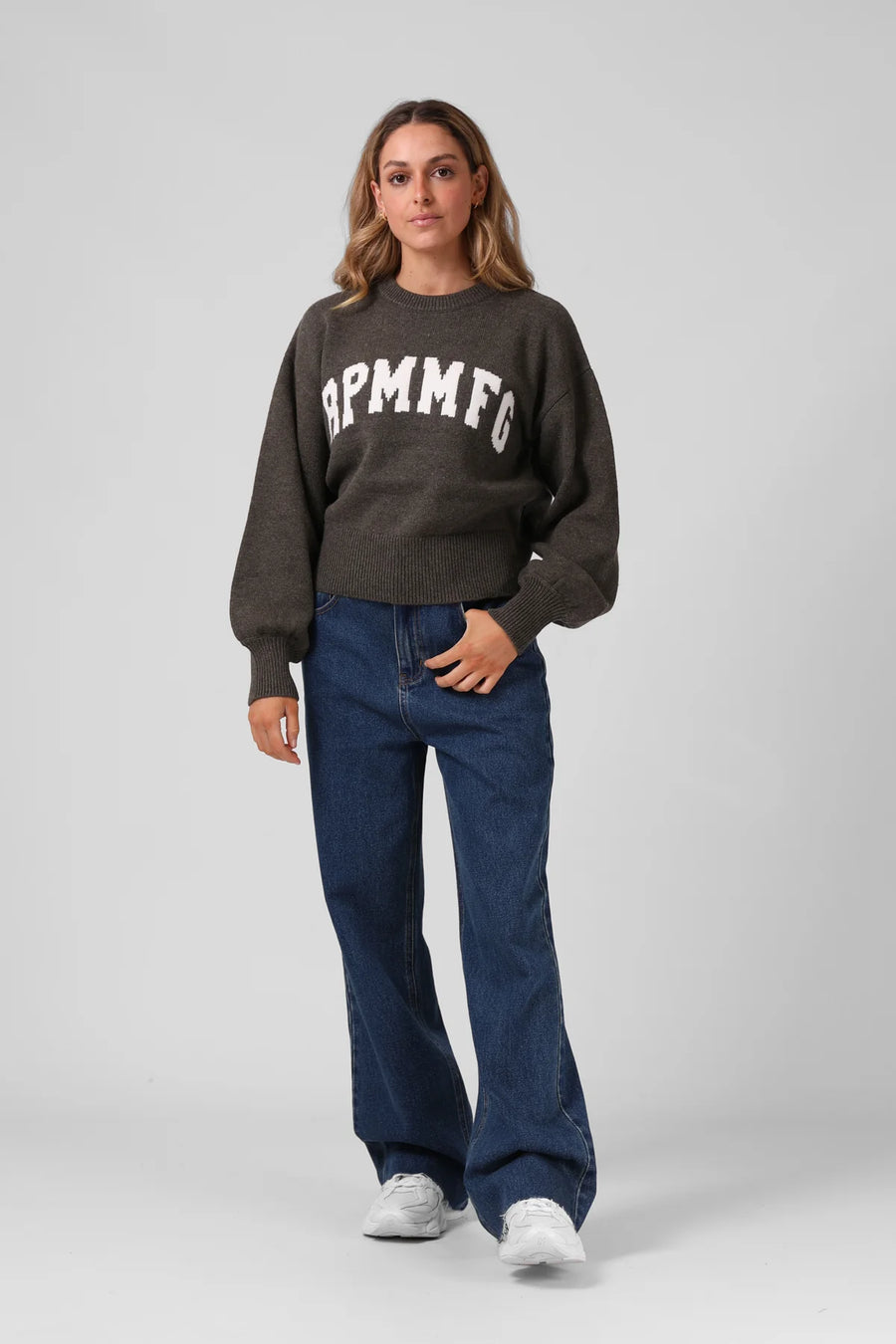 RPM AYLA VARSITY KNIT - KHAKI - WILDROSE