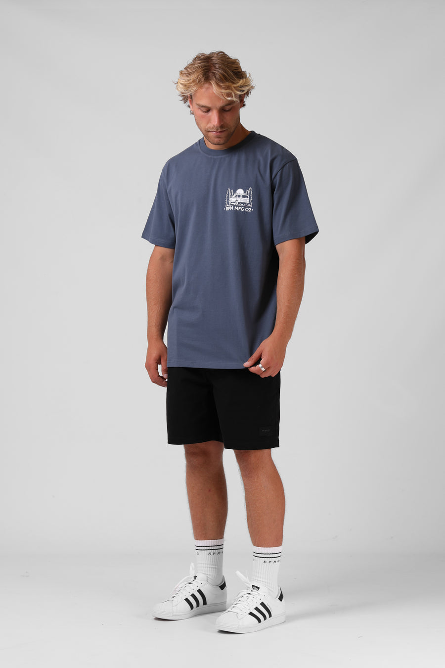 RPM LAND CRUISER TEE - SLATE BLUE - WILDROSE