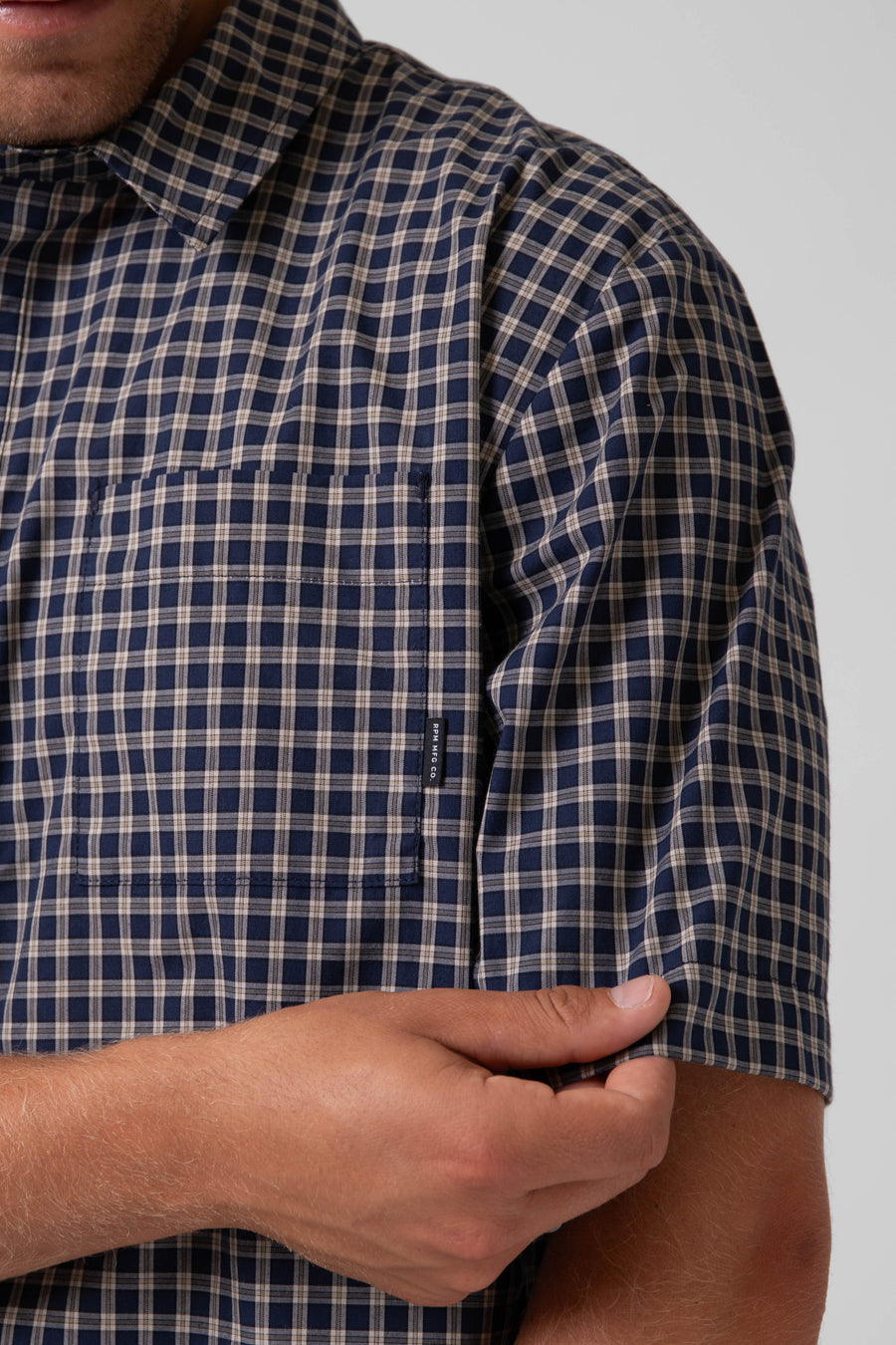 RPM CHECK MATE SHIRT - NAVY - WILDROSE