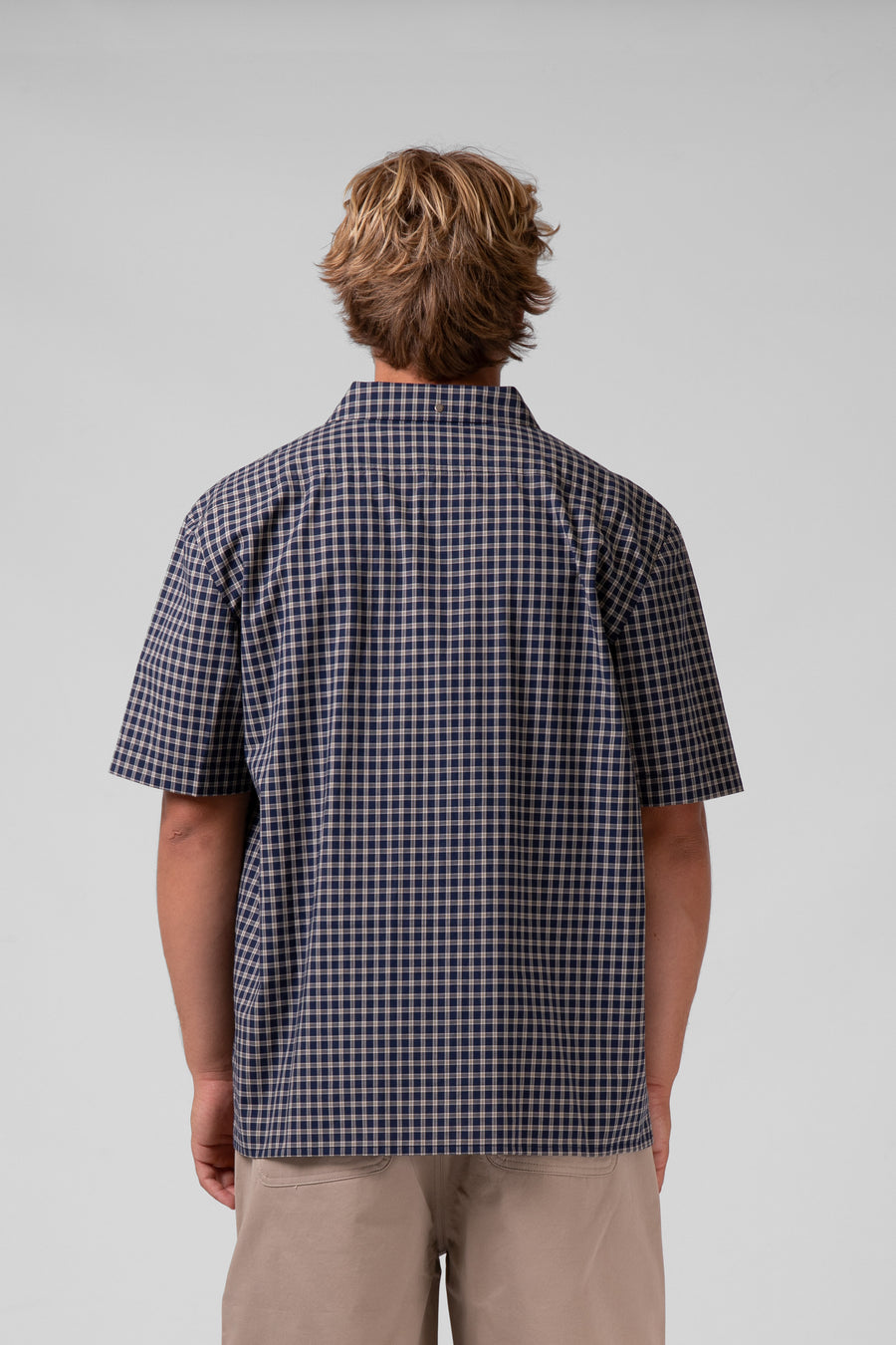 RPM CHECK MATE SHIRT - NAVY - WILDROSE