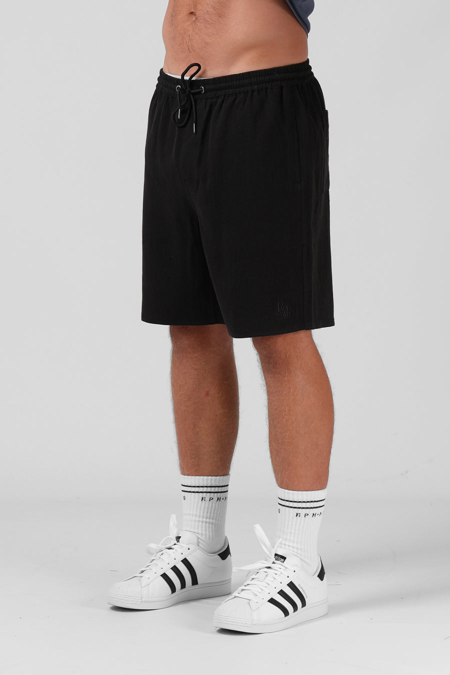 RPM LINEN SHORT - BLACK - WILDROSE