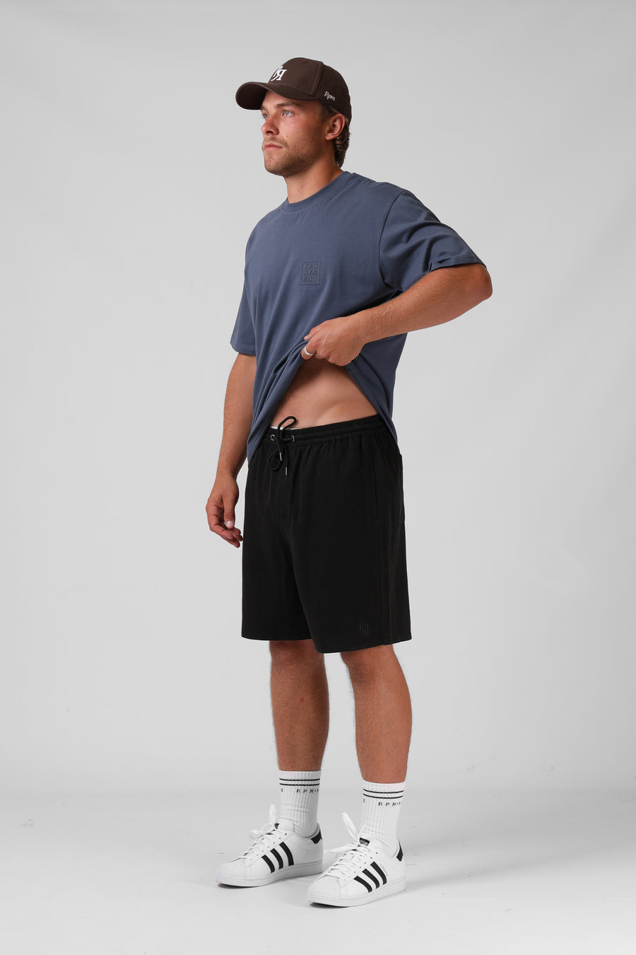 RPM LINEN SHORT - BLACK - WILDROSE